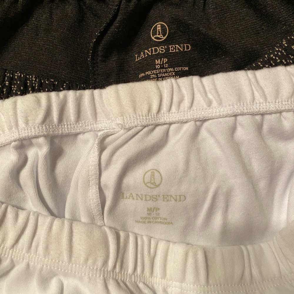 Lands' End Black and White Leggings